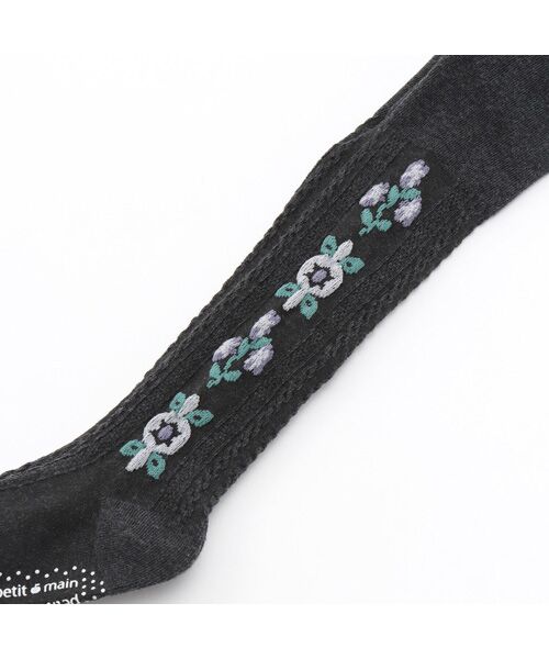 petit main / プティマイン ストッキング・タイツ・その他 | フラワージャガードタイツ | 詳細3