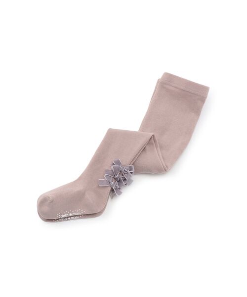petit main/プティマイン プチリボンタイツ ラベンダ- 90