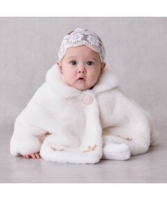 petit main / プティマイン ベビー・キッズウエア | 2WAY襟リボンファーケープ