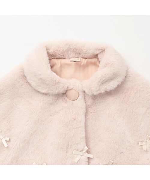 petit main / プティマイン ベビー・キッズウエア | 2WAY襟リボンファーケープ | 詳細5