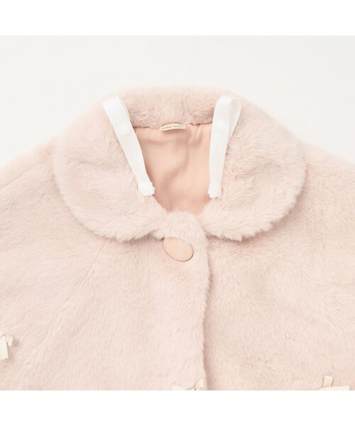 petit main / プティマイン ベビー・キッズウエア | 2WAY襟リボンファーケープ | 詳細6