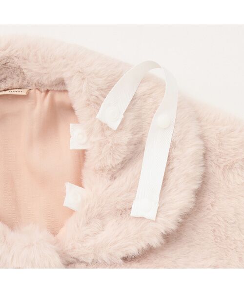 petit main / プティマイン ベビー・キッズウエア | 2WAY襟リボンファーケープ | 詳細7