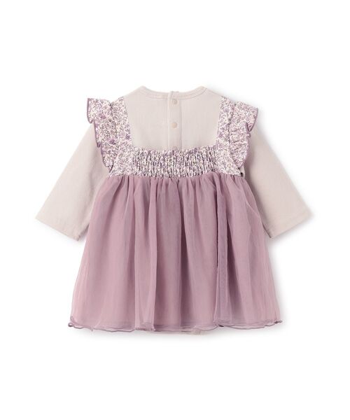 petit main / プティマイン ロンパース | お花チュールドッキングOPロンパース | 詳細1