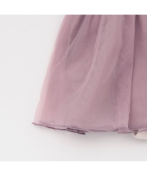 petit main / プティマイン ロンパース | お花チュールドッキングOPロンパース | 詳細4