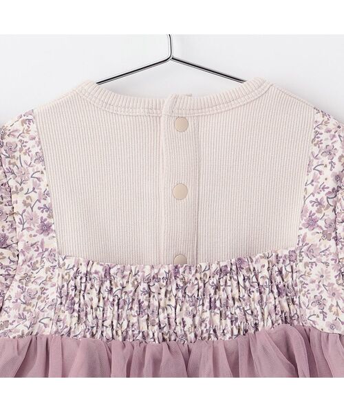 petit main / プティマイン ロンパース | お花チュールドッキングOPロンパース | 詳細6