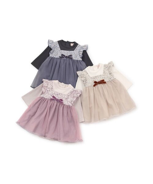 petit main / プティマイン ロンパース | お花チュールドッキングOPロンパース | 詳細8