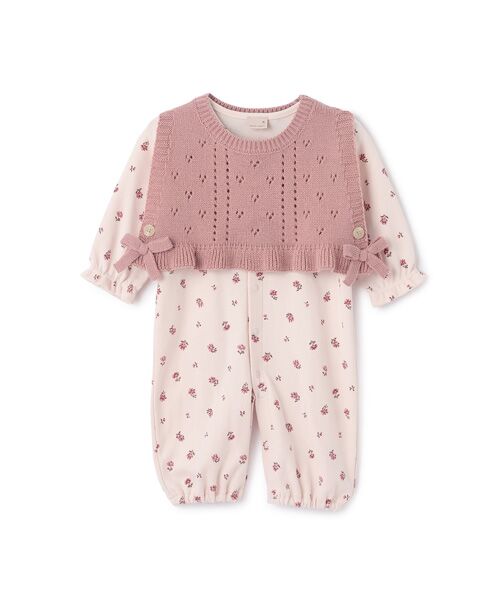 petit main / プティマイン ロンパース | ニットベスト付き2WAYオール | 詳細2