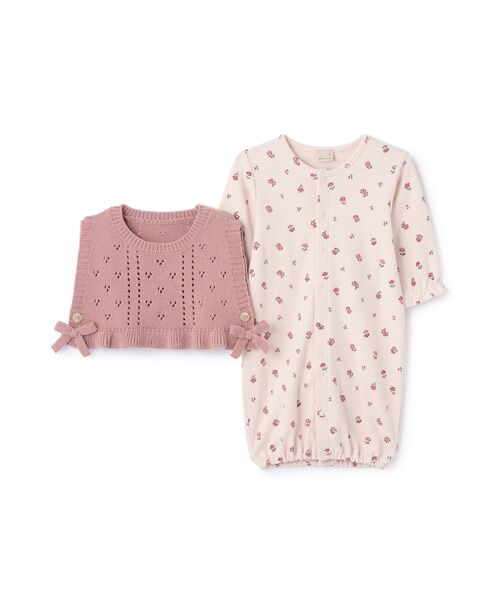 petit main / プティマイン ロンパース | ニットベスト付き2WAYオール | 詳細3