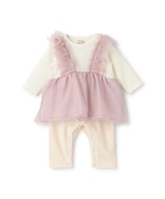 petit main / プティマイン ロンパース | チュールフリルカバーオール