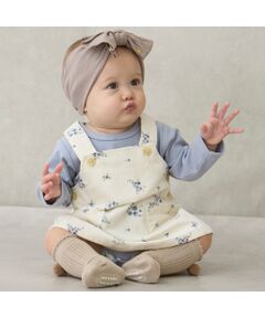 petit main / プティマイン ロンパース | 花柄ジャンスカセットアップ