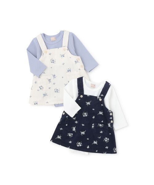 petit main / プティマイン ロンパース | 花柄ジャンスカセットアップ | 詳細14