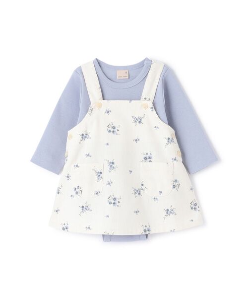 petit main / プティマイン ロンパース | 花柄ジャンスカセットアップ | 詳細3