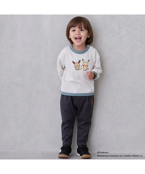 petit main / プティマイン その他パンツ | 【monpoke】ポケット刺繍パンツ(チャコ-ル)