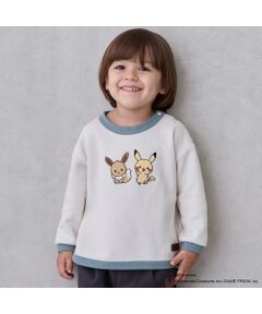 petit main / プティマイン Tシャツ | 【monpoke】接結アップリケ長袖T