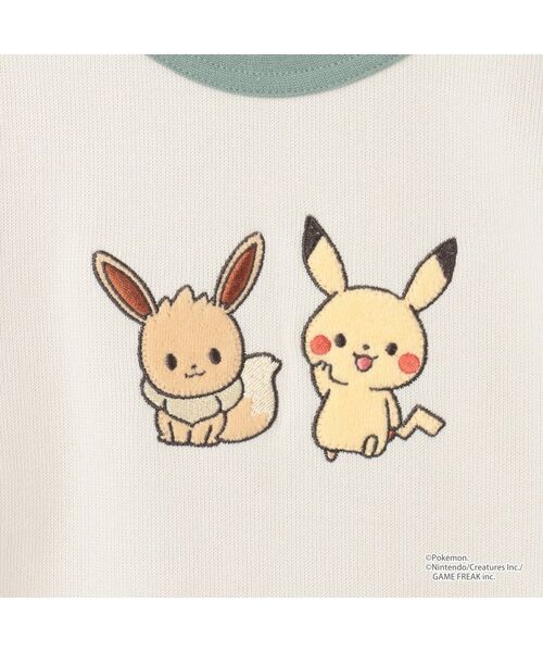 petit main / プティマイン Tシャツ | 【monpoke】接結アップリケ長袖T | 詳細11