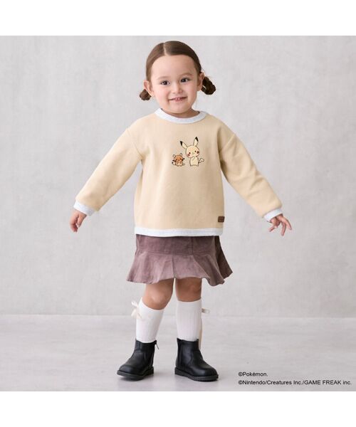 petit main / プティマイン Tシャツ | 【monpoke】接結アップリケ長袖T | 詳細5