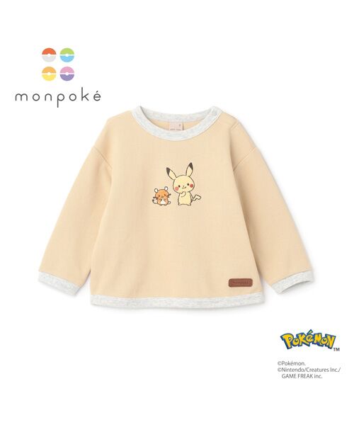 petit main / プティマイン Tシャツ | 【monpoke】接結アップリケ長袖T | 詳細7