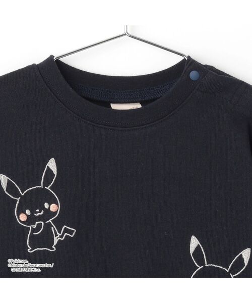 petit main / プティマイン Tシャツ | 【monpoke】刺繍キャラ長袖T | 詳細10