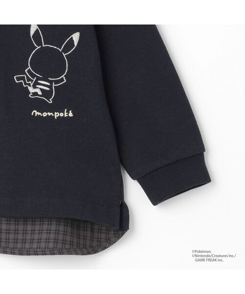 petit main / プティマイン Tシャツ | 【monpoke】刺繍キャラ長袖T | 詳細12