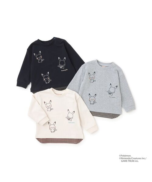 petit main / プティマイン Tシャツ | 【monpoke】刺繍キャラ長袖T | 詳細16