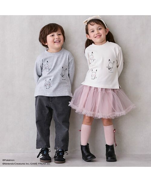 petit main / プティマイン Tシャツ | 【monpoke】刺繍キャラ長袖T | 詳細5