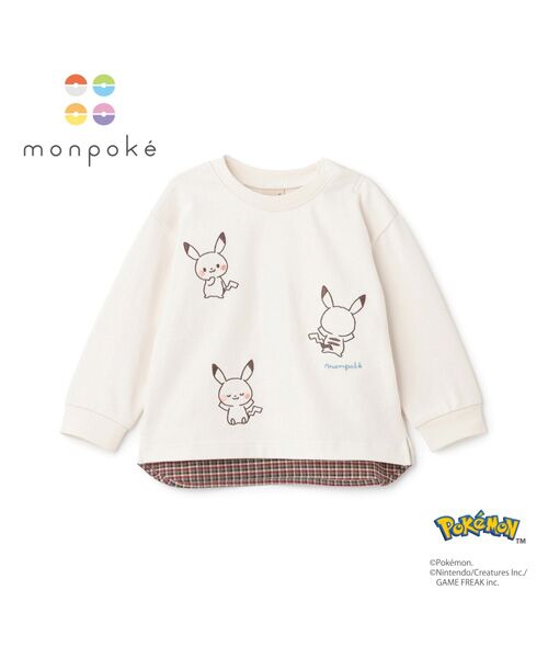 petit main / プティマイン Tシャツ | 【monpoke】刺繍キャラ長袖T | 詳細6