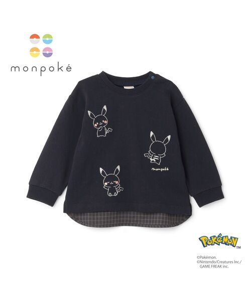 petit main / プティマイン Tシャツ | 【monpoke】刺繍キャラ長袖T | 詳細7