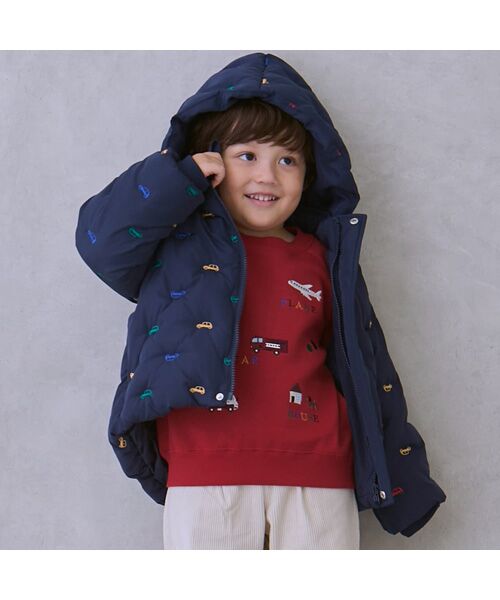 petit main / プティマイン ダウンジャケット・ベスト | 【リンク】アソート刺繍中綿ジャケット | 詳細1