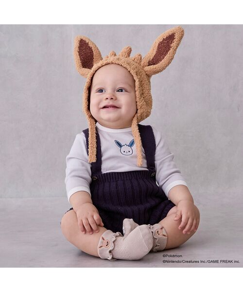 petit main / プティマイン ロンパース | 【monpoke】サス付きパンツセット(L・グレ-)