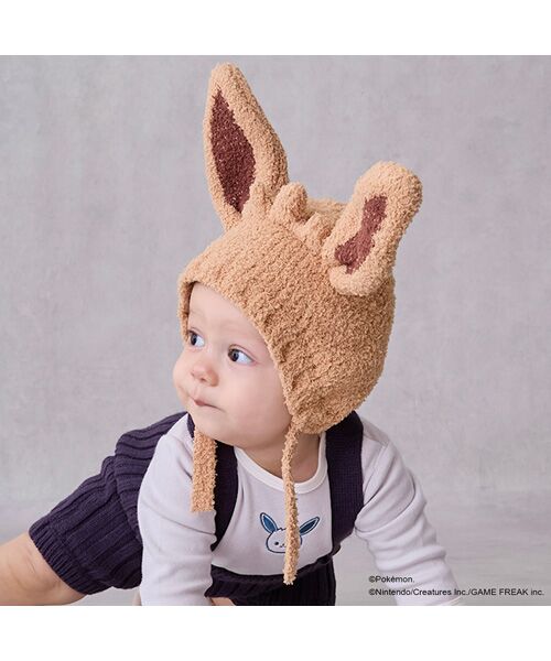 petit main / プティマイン ベビー・キッズグッズ | 【monpoke】耳付キニット帽 | 詳細1