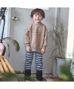 petit main / プティマイン その他パンツ | 【ウォッシャブル】マルチボーダーニットレギパン