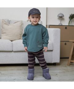 petit main / プティマイン その他パンツ | 【ウォッシャブル】マルチボーダーニットレギパン