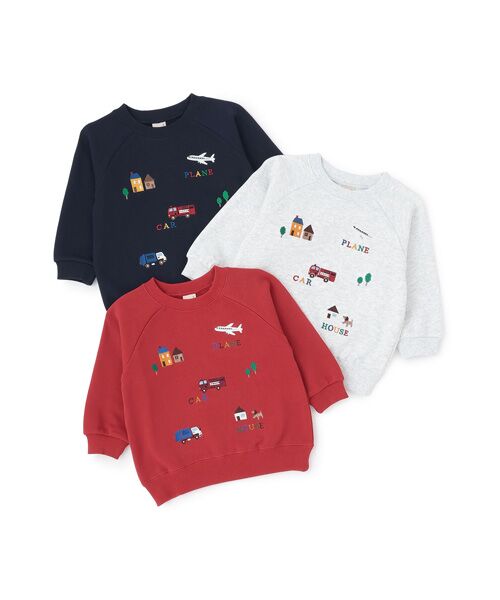 petit main / プティマイン スウェット | 働く車刺繍トレーナー | 詳細10