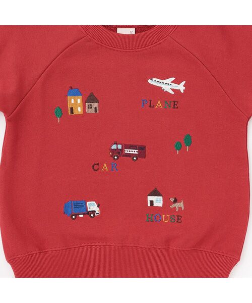 petit main / プティマイン スウェット | 働く車刺繍トレーナー | 詳細5