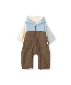 petit main / プティマイン ベビー・キッズウエア | 配色切替ジャンプスーツ