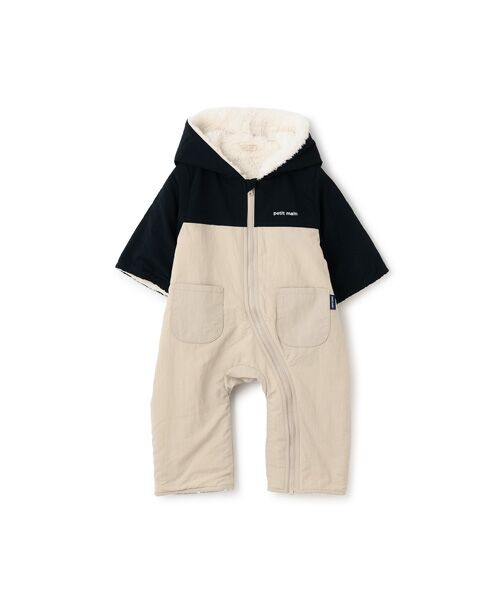 petit main / プティマイン ベビー・キッズウエア | 配色切替ジャンプスーツ | 詳細2