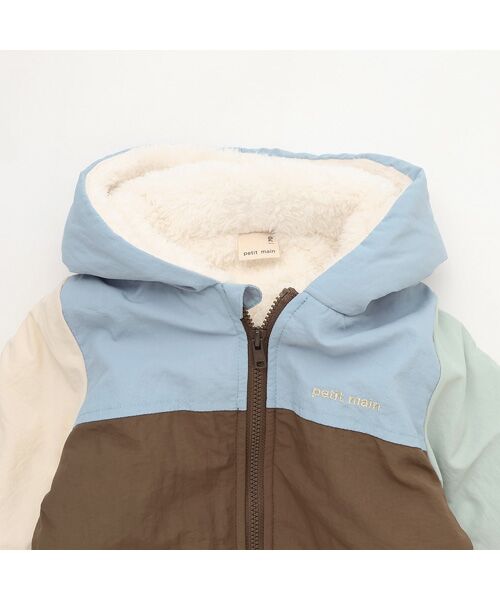 petit main / プティマイン ベビー・キッズウエア | 配色切替ジャンプスーツ | 詳細4