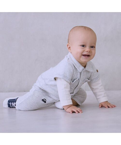 petit main / プティマイン ロンパース | 総刺繍衿つきカバーオール | 詳細2