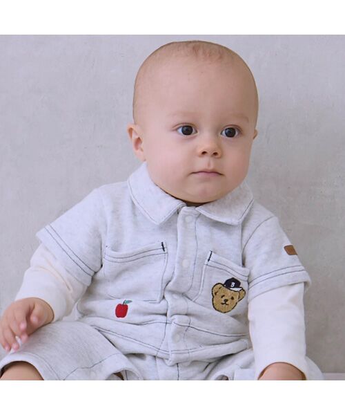 petit main / プティマイン ロンパース | 総刺繍衿つきカバーオール | 詳細3