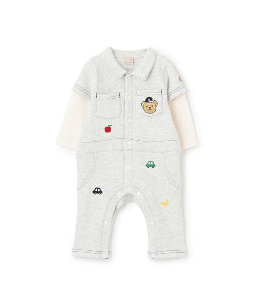 petit main / プティマイン ロンパース | 総刺繍衿つきカバーオール | 詳細4