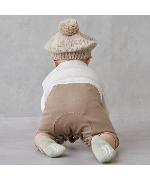 petit main / プティマイン ロンパース | クロシェベスト付きカバーオール | 詳細2