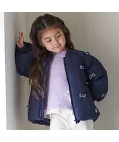 petit main / プティマイン ブルゾン | 【リンク】ちびリボン中綿ジャケット