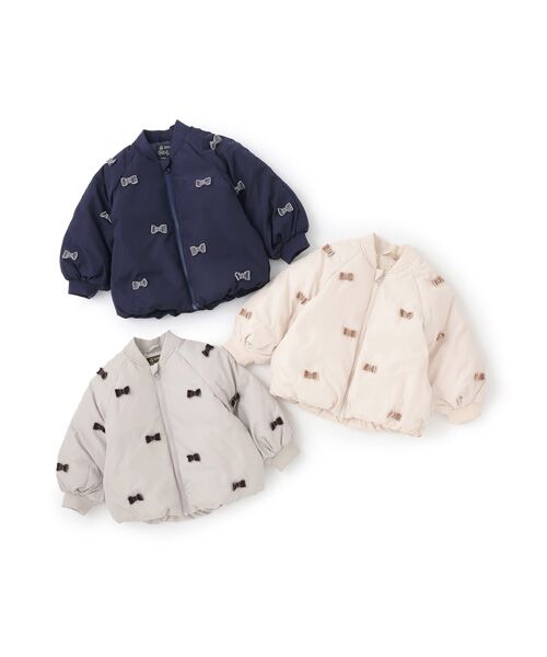petit main / プティマイン ブルゾン | 【リンク】ちびリボン中綿ジャケット | 詳細14