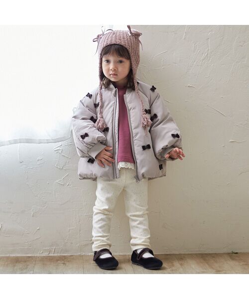 petit main / プティマイン ブルゾン | 【リンク】ちびリボン中綿ジャケット | 詳細3