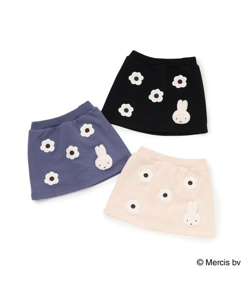 petit main / プティマイン ミニ・ひざ丈スカート | 【miffy】お花刺繍スカパン | 詳細11