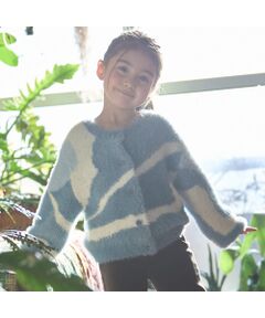 petit main / プティマイン カーディガン・ボレロ | 【リンク】シャギーニット柄カーディガン