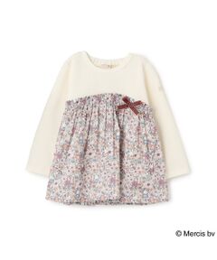 petit main / プティマイン チュニック | 【miffy】花柄ドッキングチュニック