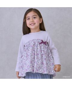 petit main / プティマイン チュニック | 【miffy】花柄ドッキングチュニック