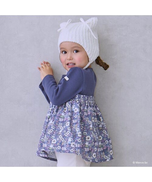 petit main / プティマイン チュニック | 【miffy】花柄ドッキングチュニック | 詳細1