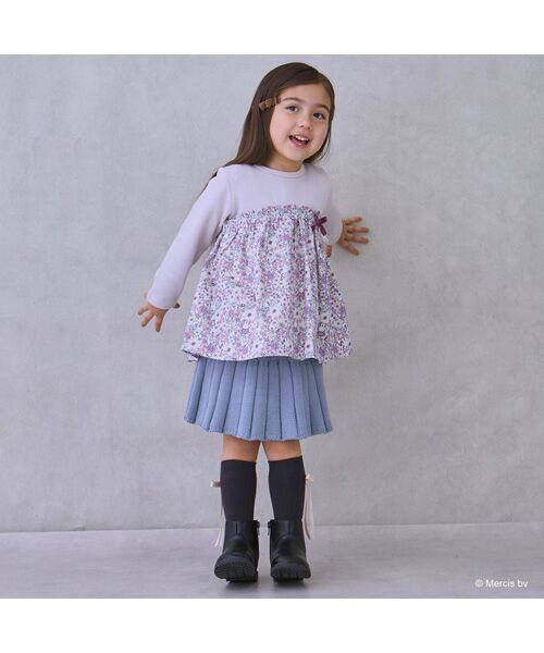 petit main / プティマイン チュニック | 【miffy】花柄ドッキングチュニック | 詳細3